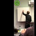 Teacher finds a cat drawn on his whiteboard