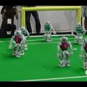 Playing robot soccer with the humanoid NAO robots on Dutch Robocup 2013 Eindhoven Holland