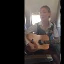 Flight Attendant Robynn Shayne breaks out "Royals"
