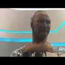 Han, a lifelike humanoid robot from Hanson Robotics at the Global Sources Mobile Electronics show.